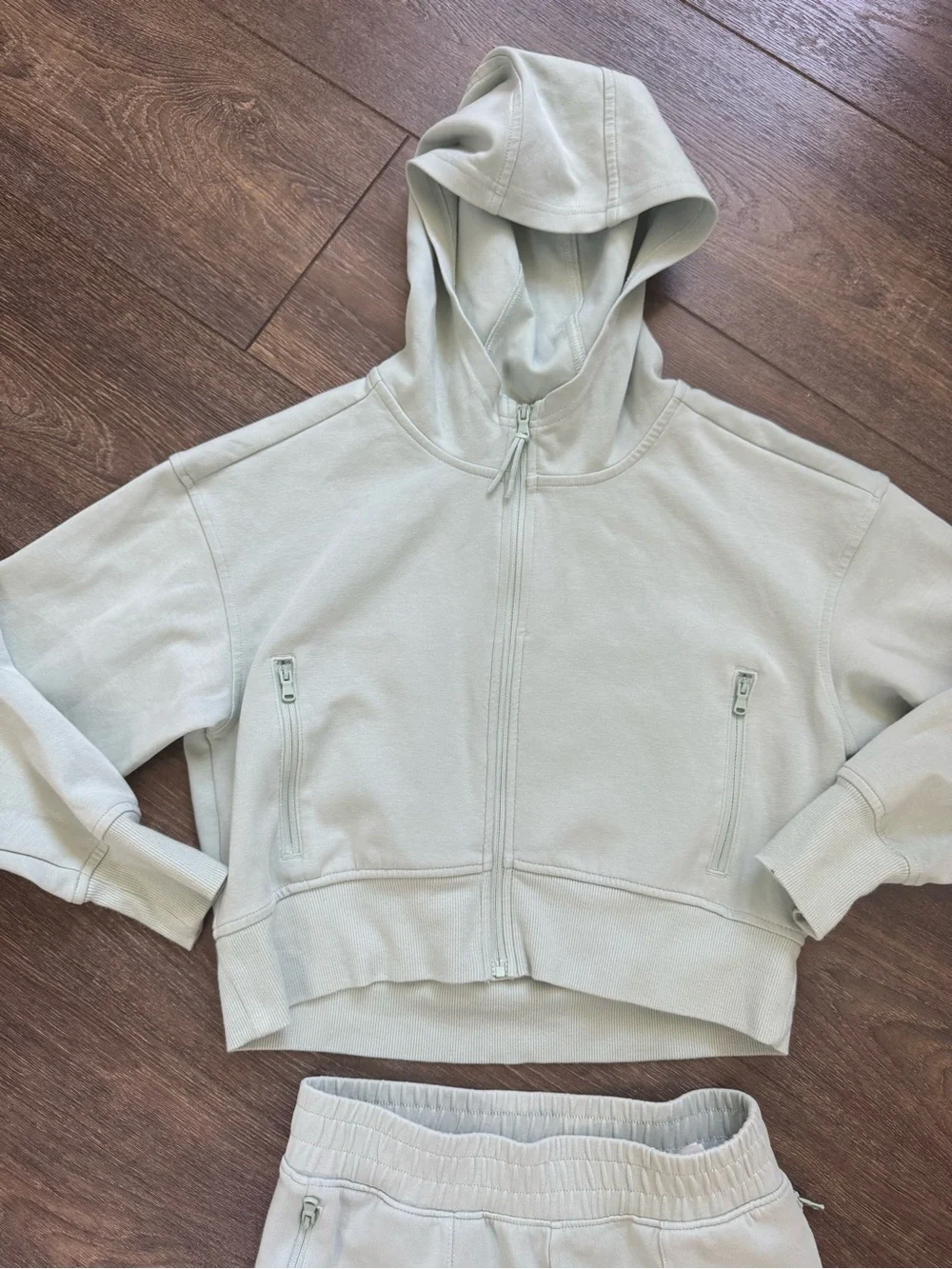 2 PC SET! Old Navy Girls Dynamic Fleece Seafoam Size 8 (Med) Wide Leg Hoodie